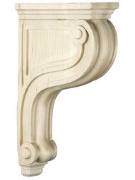 Maple Corbel 12 3/8 inch H x 2 7/8 inch W x 7 3/8 inch Depth.